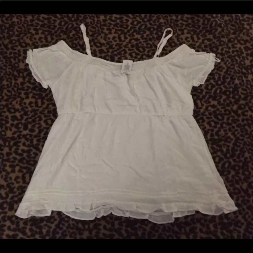 White off shoulder top